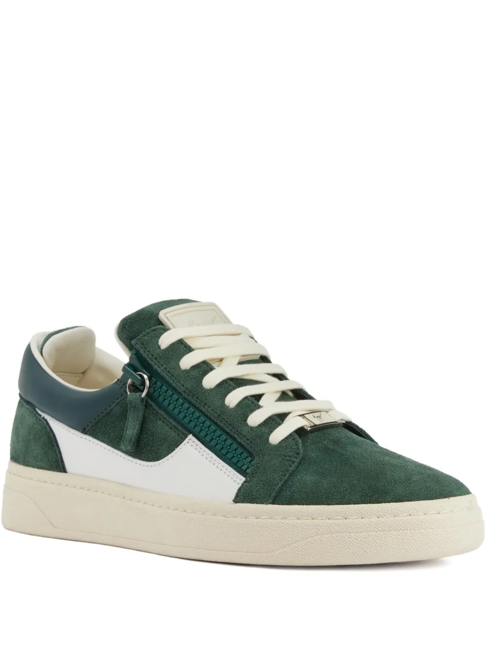 Giuseppe Zanotti Gz94 Frankie zip-detail suede trainers Green