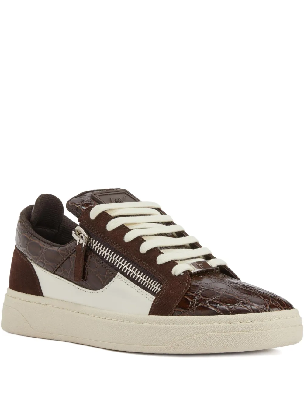 Giuseppe Zanotti GZ94 panelled zip-detail sneakers Brown