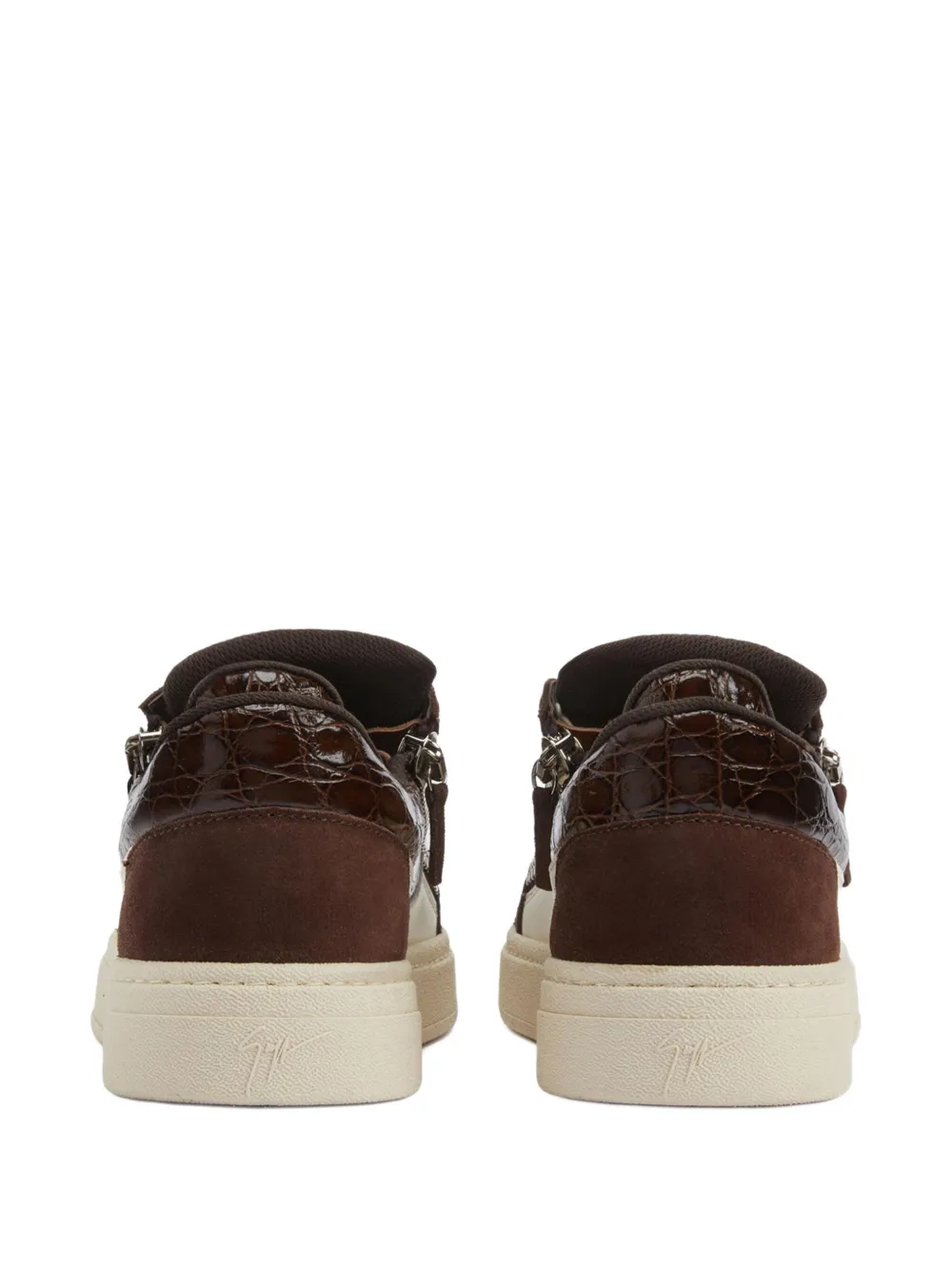 Giuseppe Zanotti GZ94 panelled zip-detail sneakers Brown