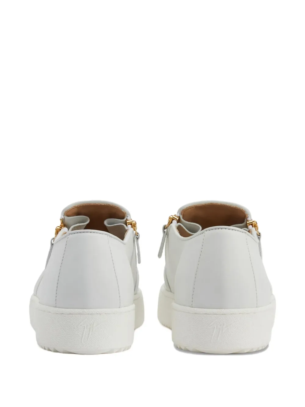 Giuseppe Zanotti zip-detail leather slip-ons White