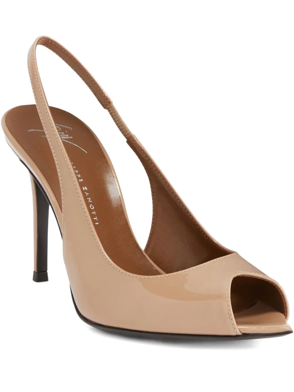Giuseppe Zanotti 90mm Intriigo peep-toe slingback sandals Neutrals