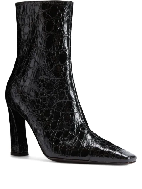 Giuseppe Zanotti botas Janiee Bootie 90 con efecto de piel de cocodrilo y puntera cuadrada