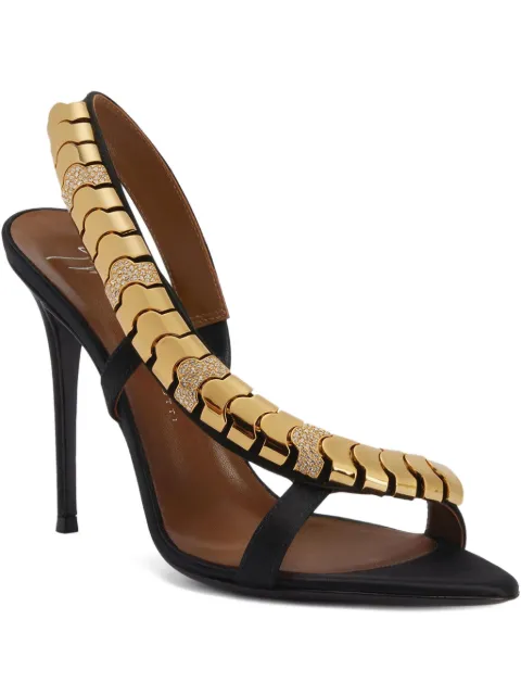 Giuseppe Zanotti 105mm Dafne satin slingback sandals