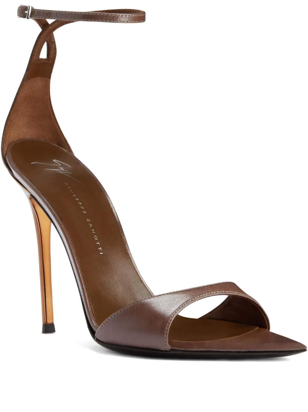 Giuseppe Zanotti 105mm Intriigo ankle-strap pointed-toe sandals Brown