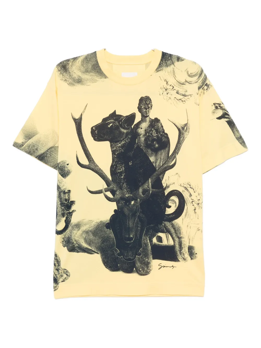 Givenchy printed cotton T-shirt Geel