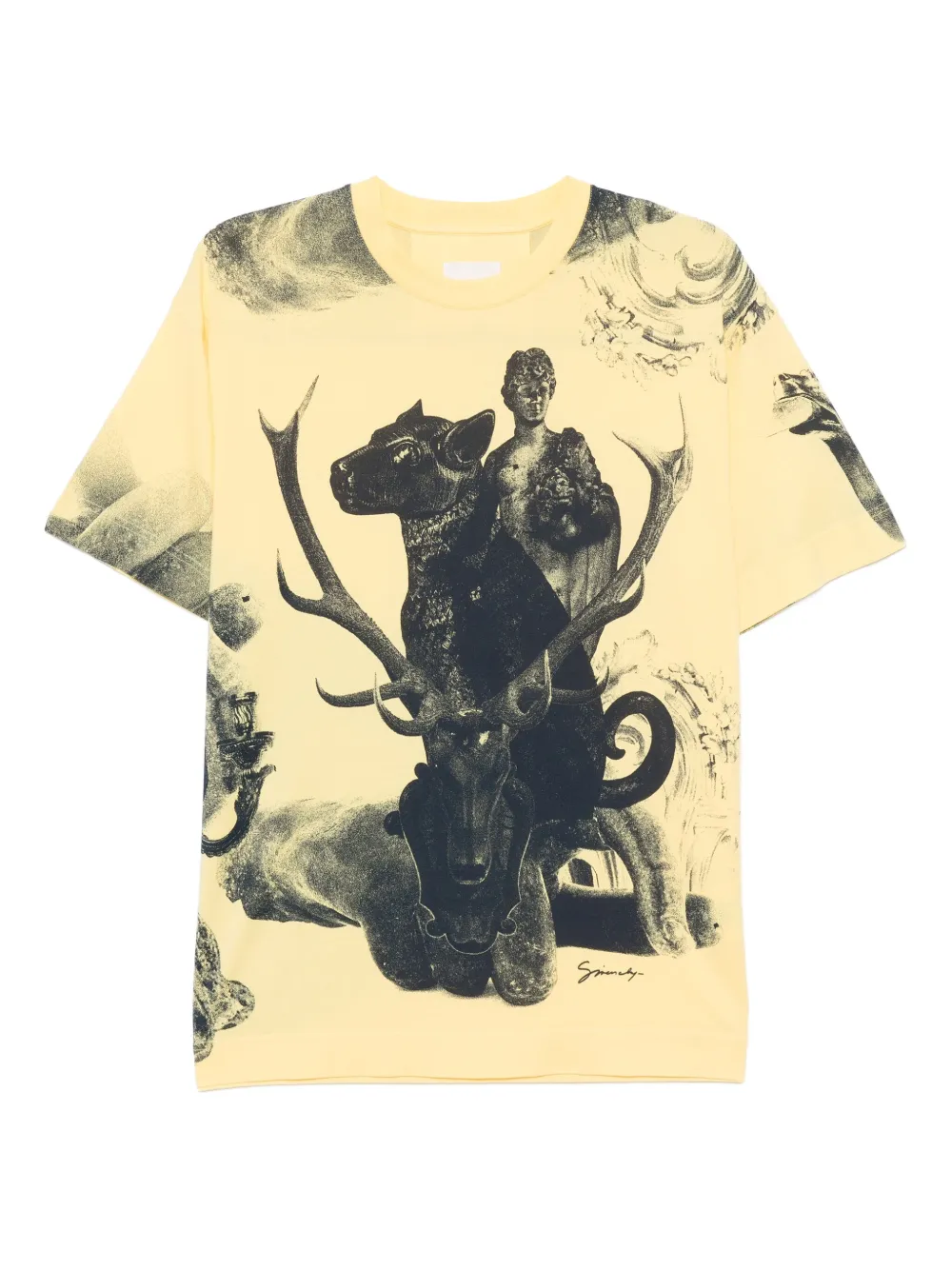Givenchy T-shirt met print Geel