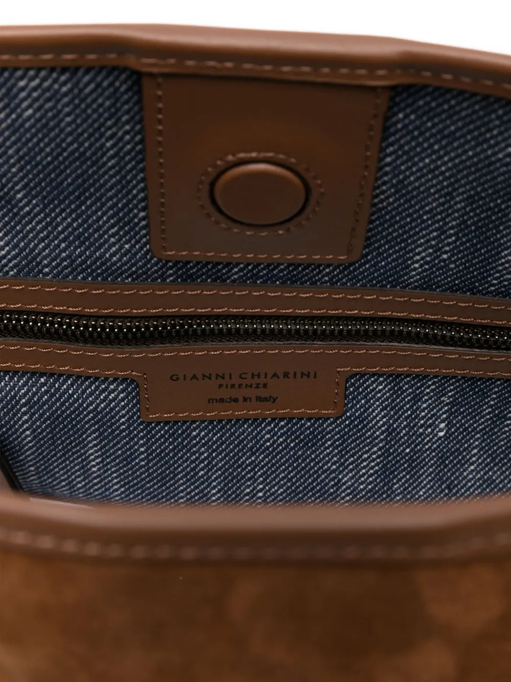 GIANNI CHIARINI Marcella fringe-detail suede tote bag Bruin