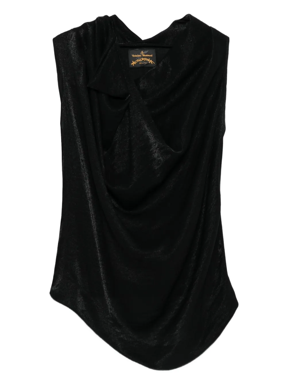 2010s draped-neck blouse