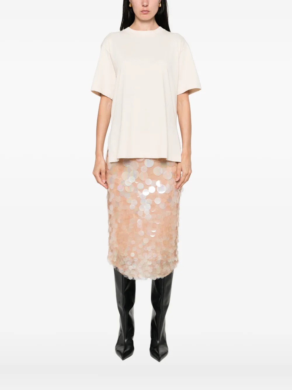 Sportmax Top met franje Beige