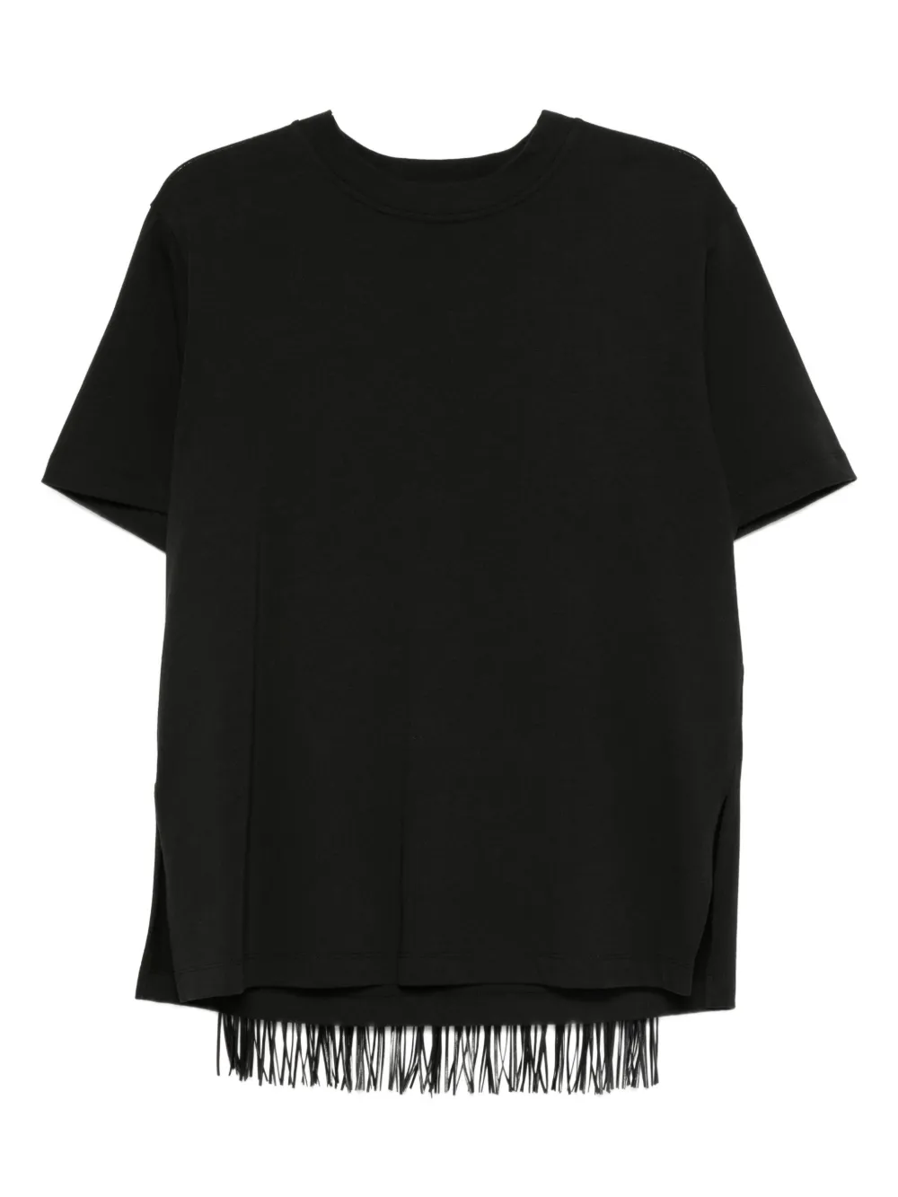 Sportmax T-shirt met franje detail Zwart