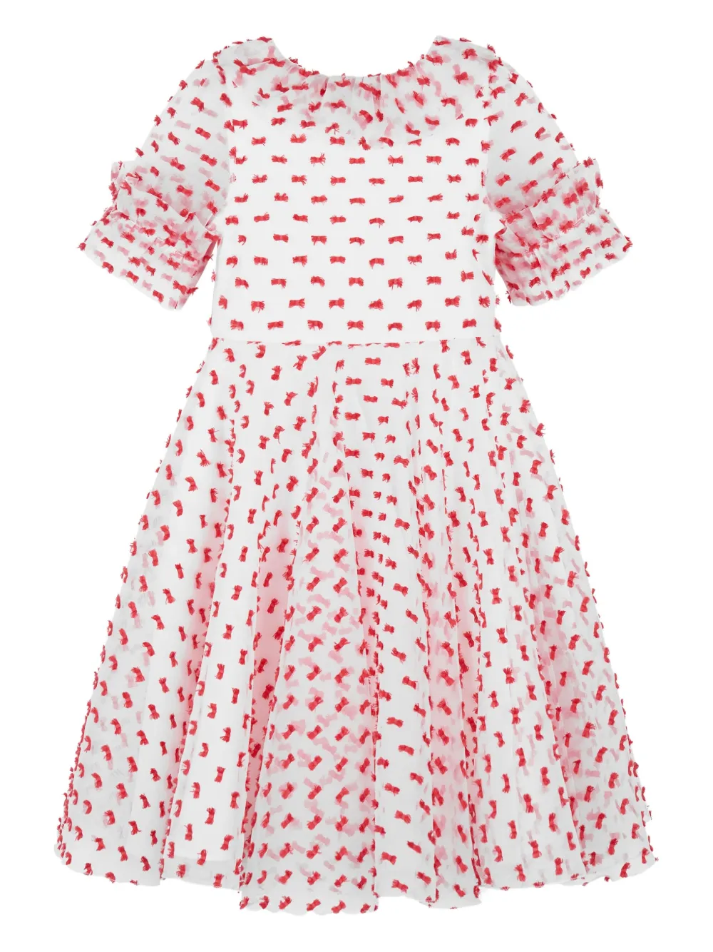 MAMA LUMA KIDS bow-embellished dress - ホワイト MAMA LUMA KIDS bow-embellished dress - ホワイト