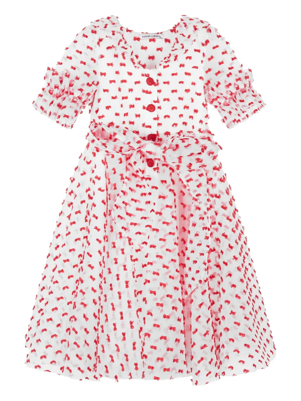MAMA LUMA KIDS bow-embellished dress Wit