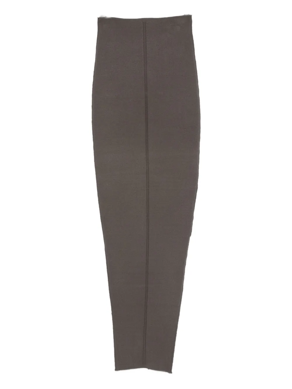 Rick Owens Pillar Centre-seam Knit Skirt In Gray