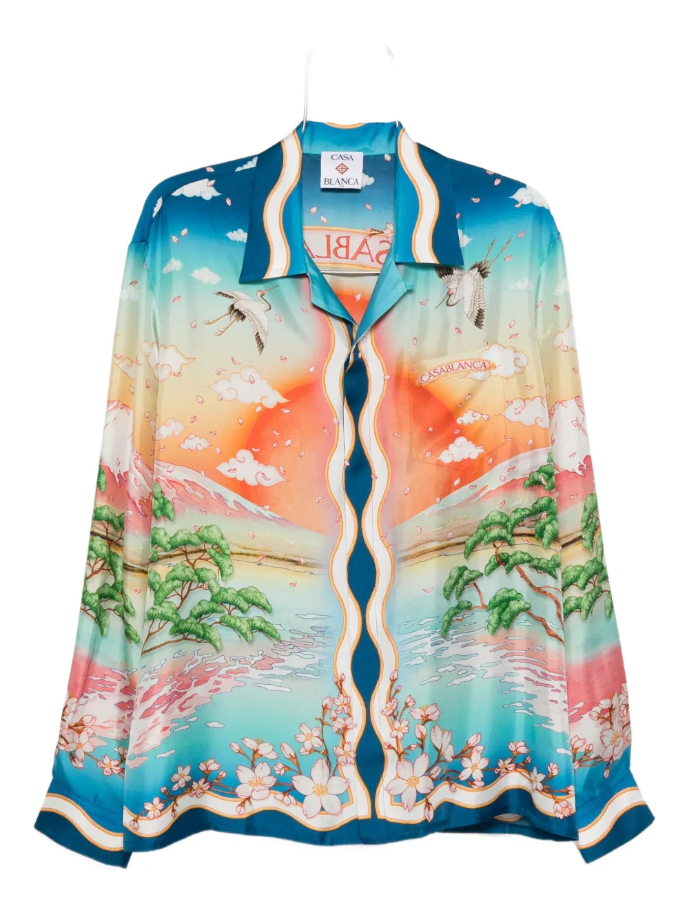 Casablanca Tennis Club silk shirt Roze