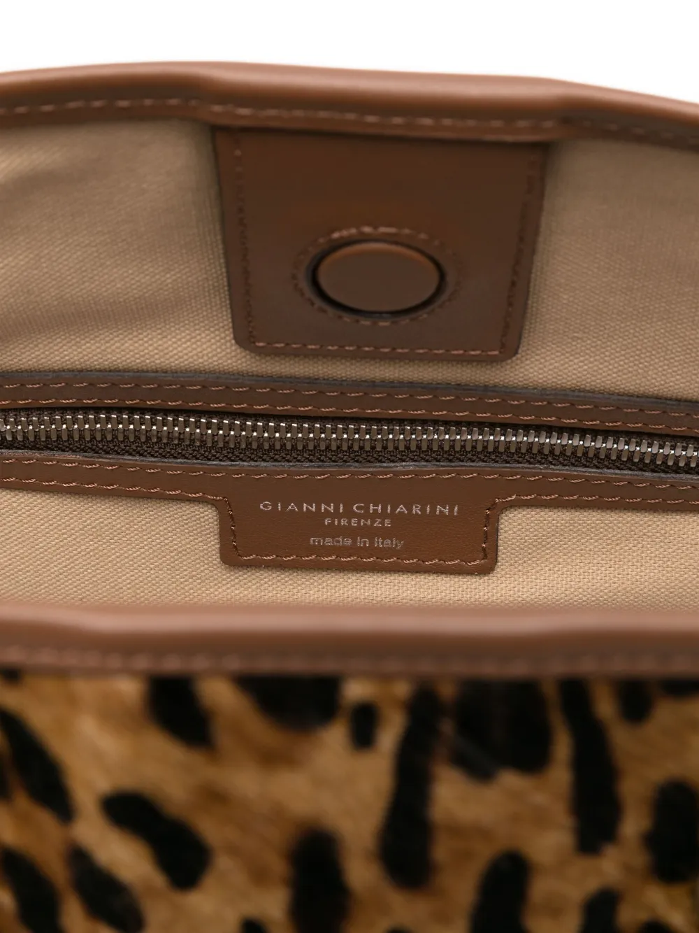 GIANNI CHIARINI Marcella leopard-print calf-hair tote bag Beige