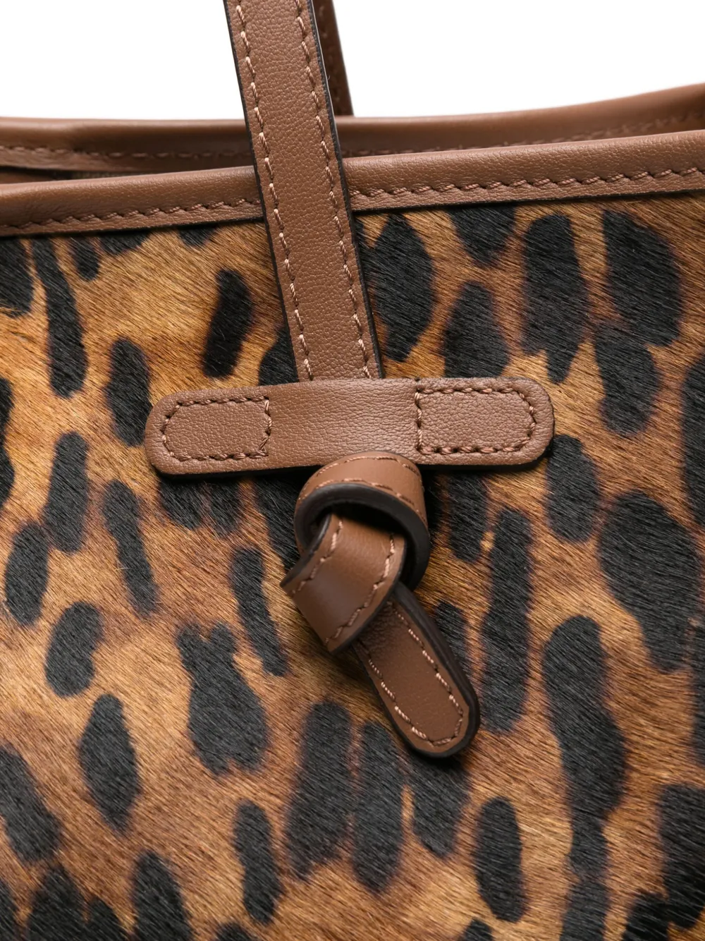 GIANNI CHIARINI Marcella leopard-print calf-hair tote bag Beige