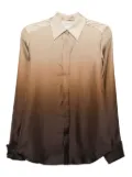 Sportmax ombré-effect silk shirt - Brown