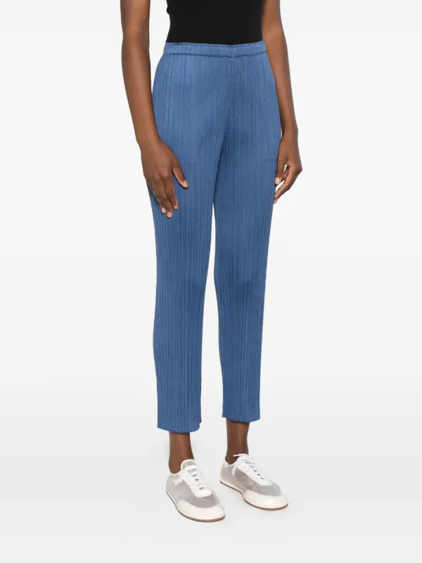 PLEATS PLEASE 美良品 ストレートパンツ Pleats Please Issey Miyake ストレートパンツ | ブルー
