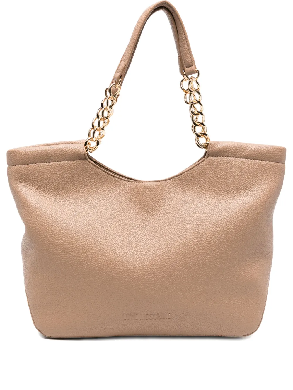 Love Moschino chain-handle tote bag Beige