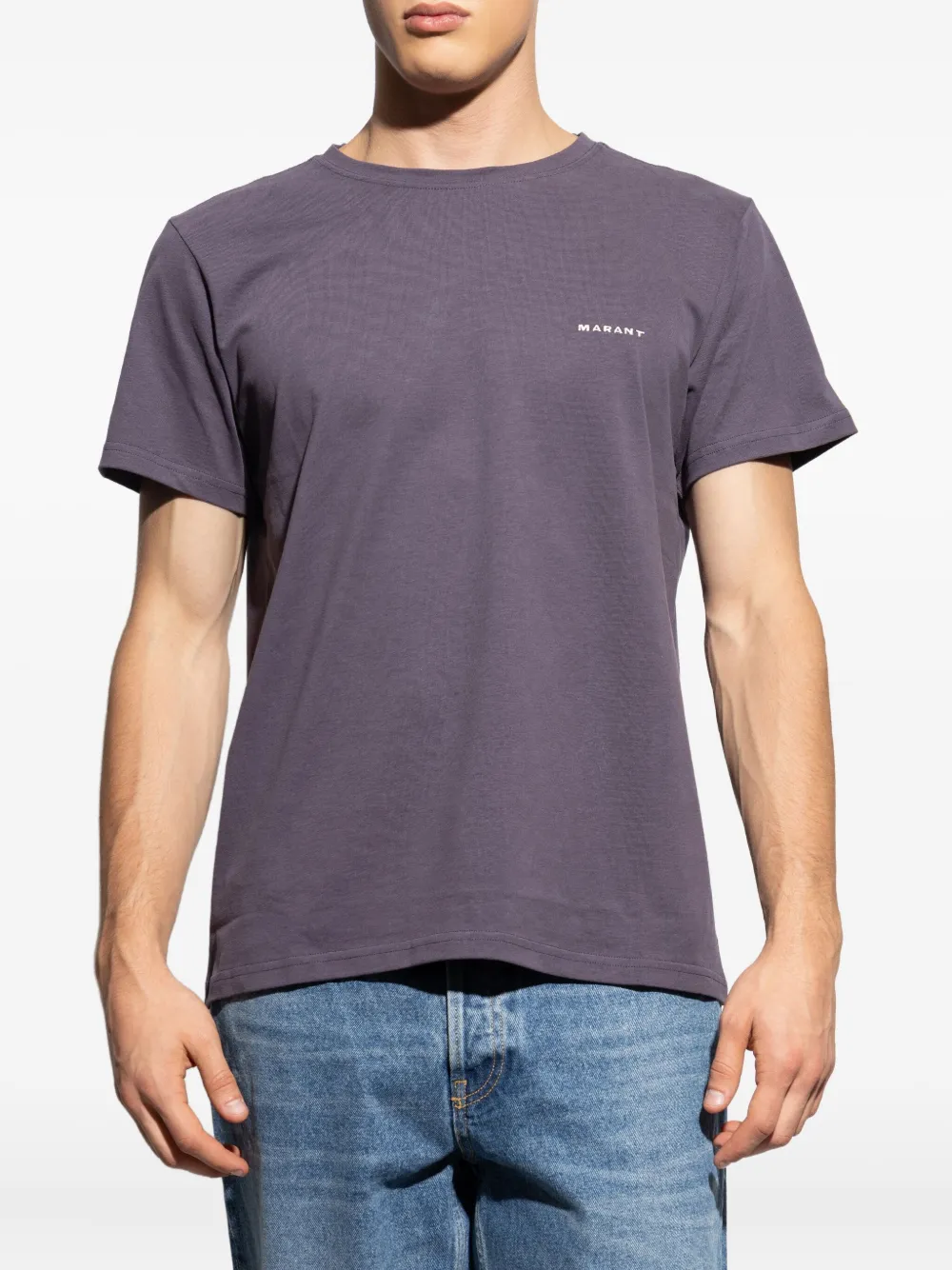 MARANT T-shirt met geborduurd logo Blauw