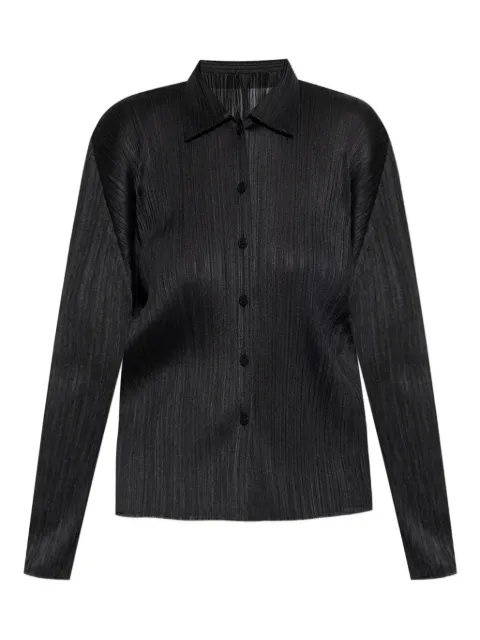 Pleats Please Issey Miyake Basics pleated long-sleeve shirt