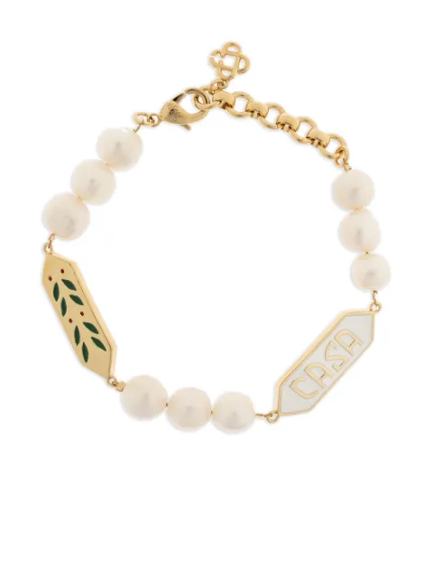 Casablanca pulsera con placa del logo