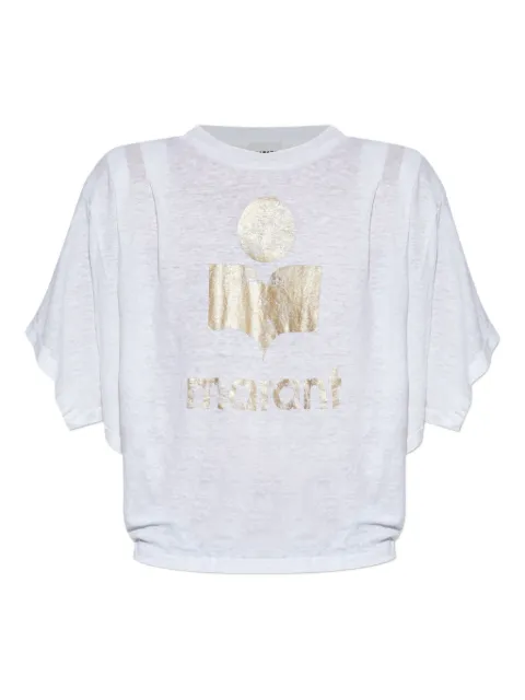 MARANT ÉTOILE logo-print linen T-shirt