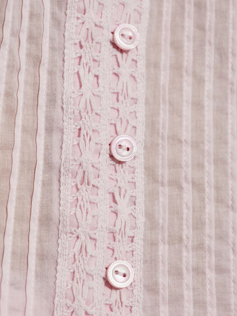 MARANT ÉTOILE Greicy geplooide blouse met kanten afwerking Roze