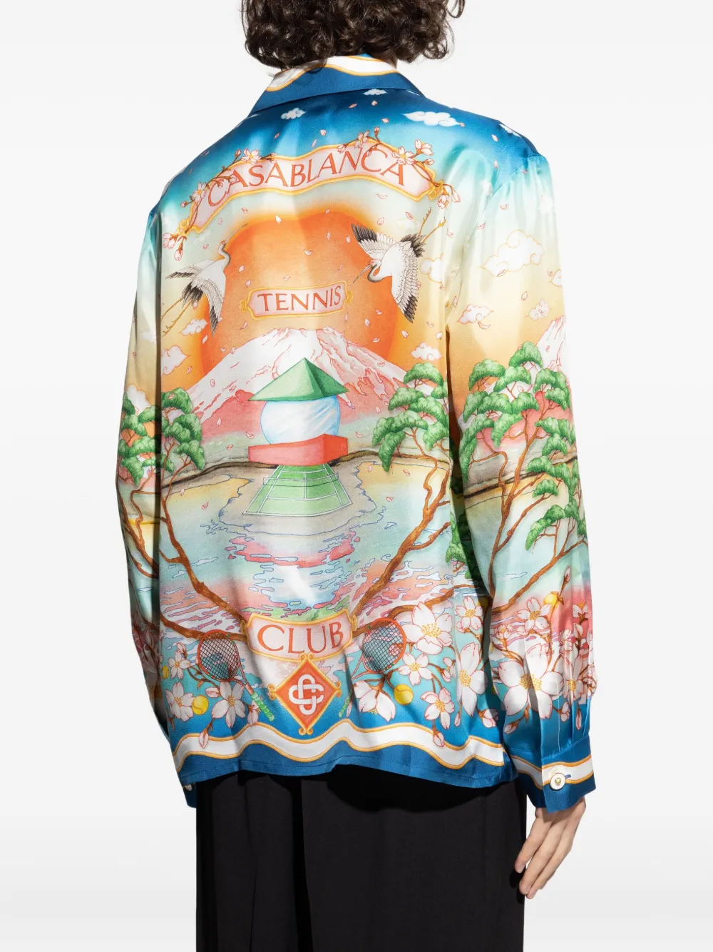 Casablanca silk shirt 01 TENNIS CLUB