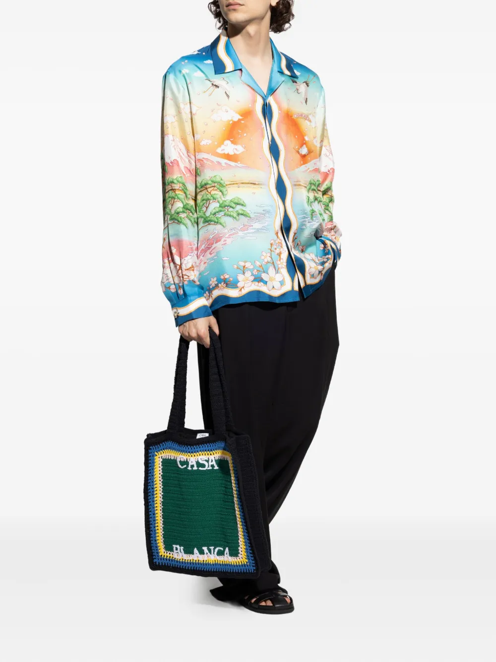 Casablanca silk shirt 01 TENNIS CLUB