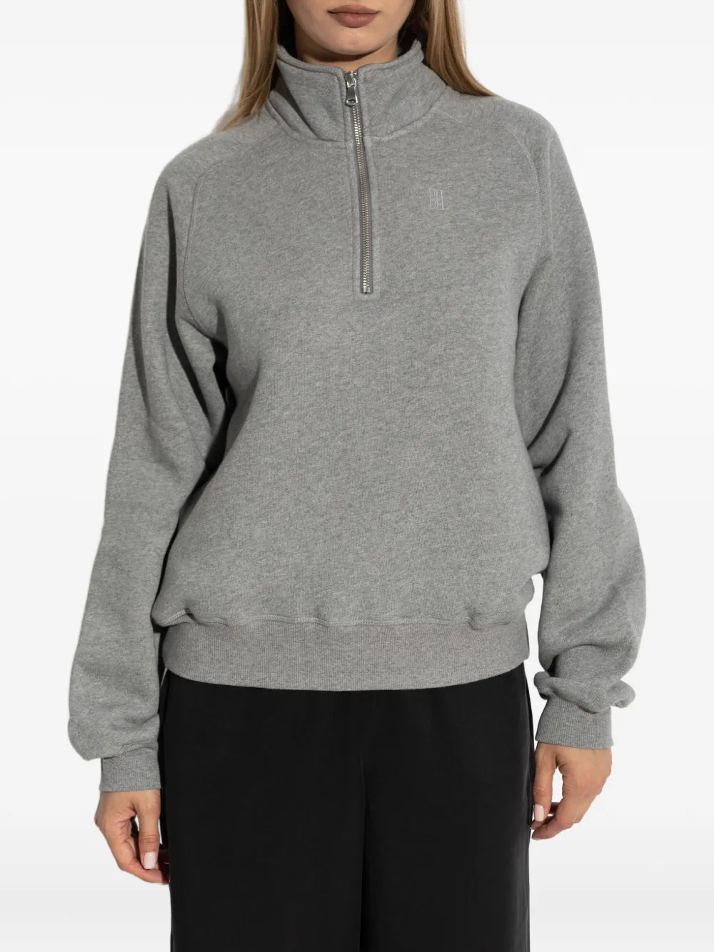 By Malene Birger Lipa half-zip sweatshirt Grijs