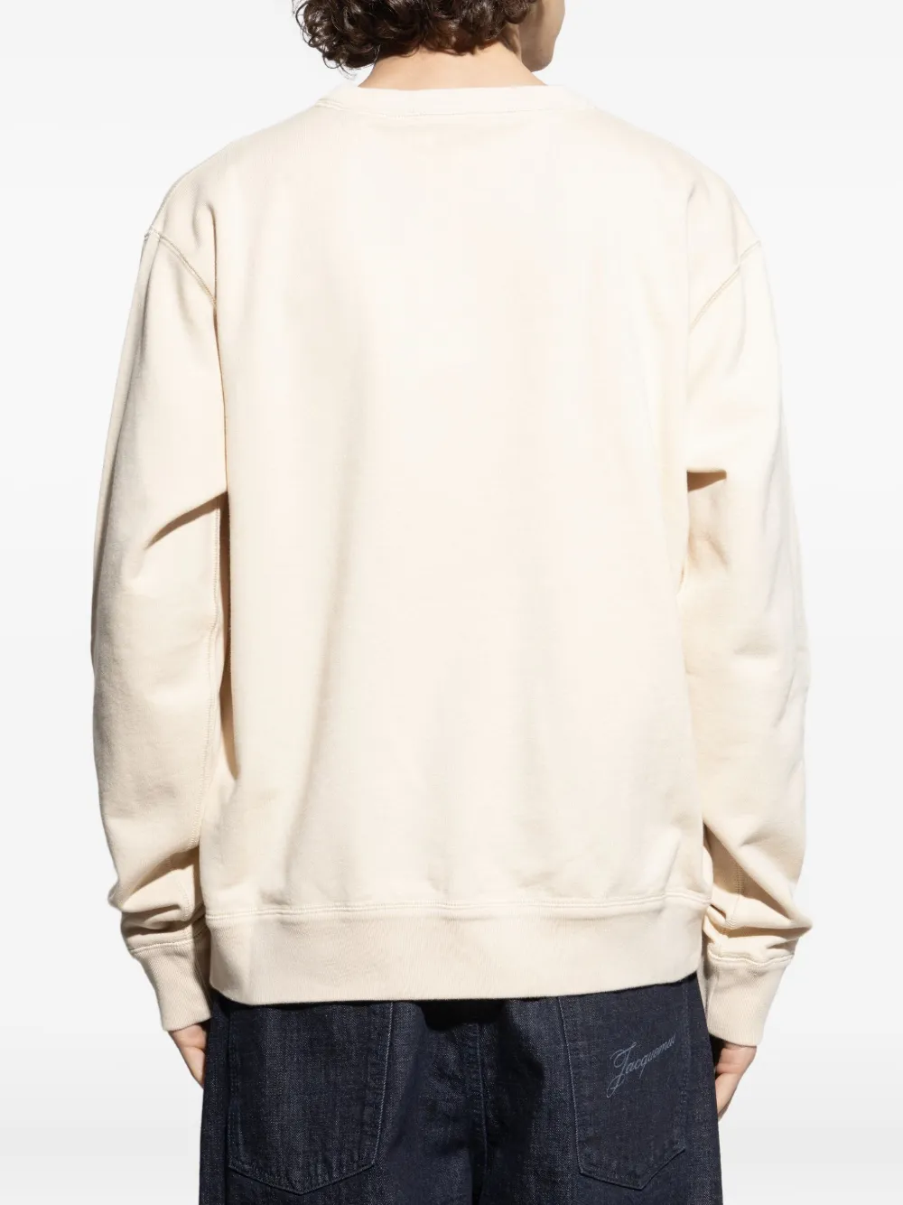 MARANT Katoenen sweater met logoprint Beige