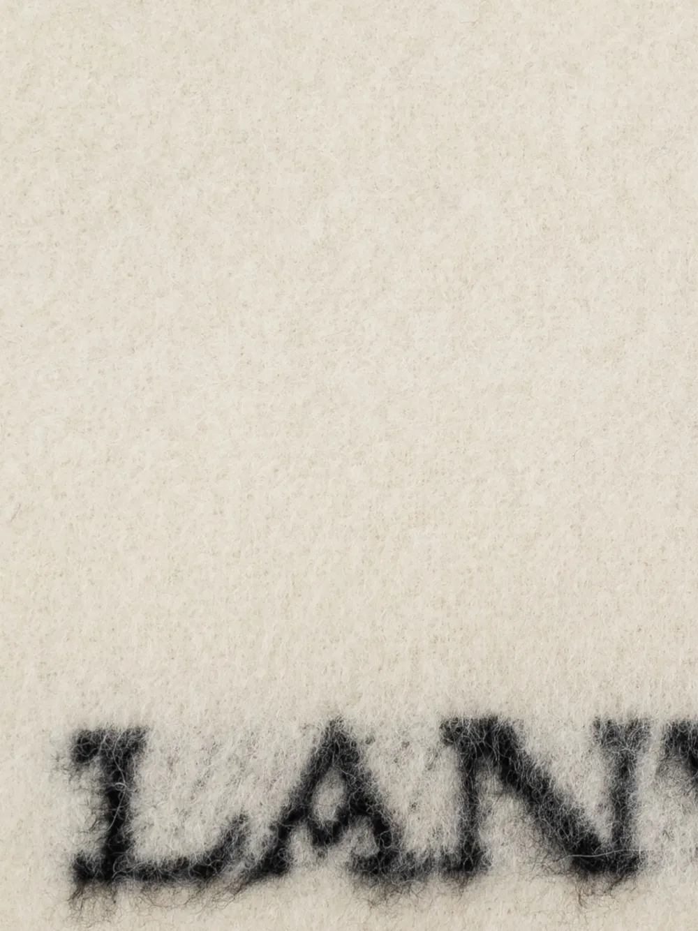 Lanvin Sjaal met logodetail en franje Wit