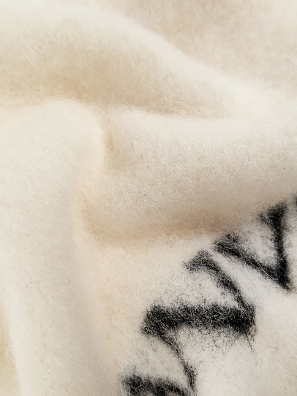 Lanvin Sjaal met logodetail en franje Wit