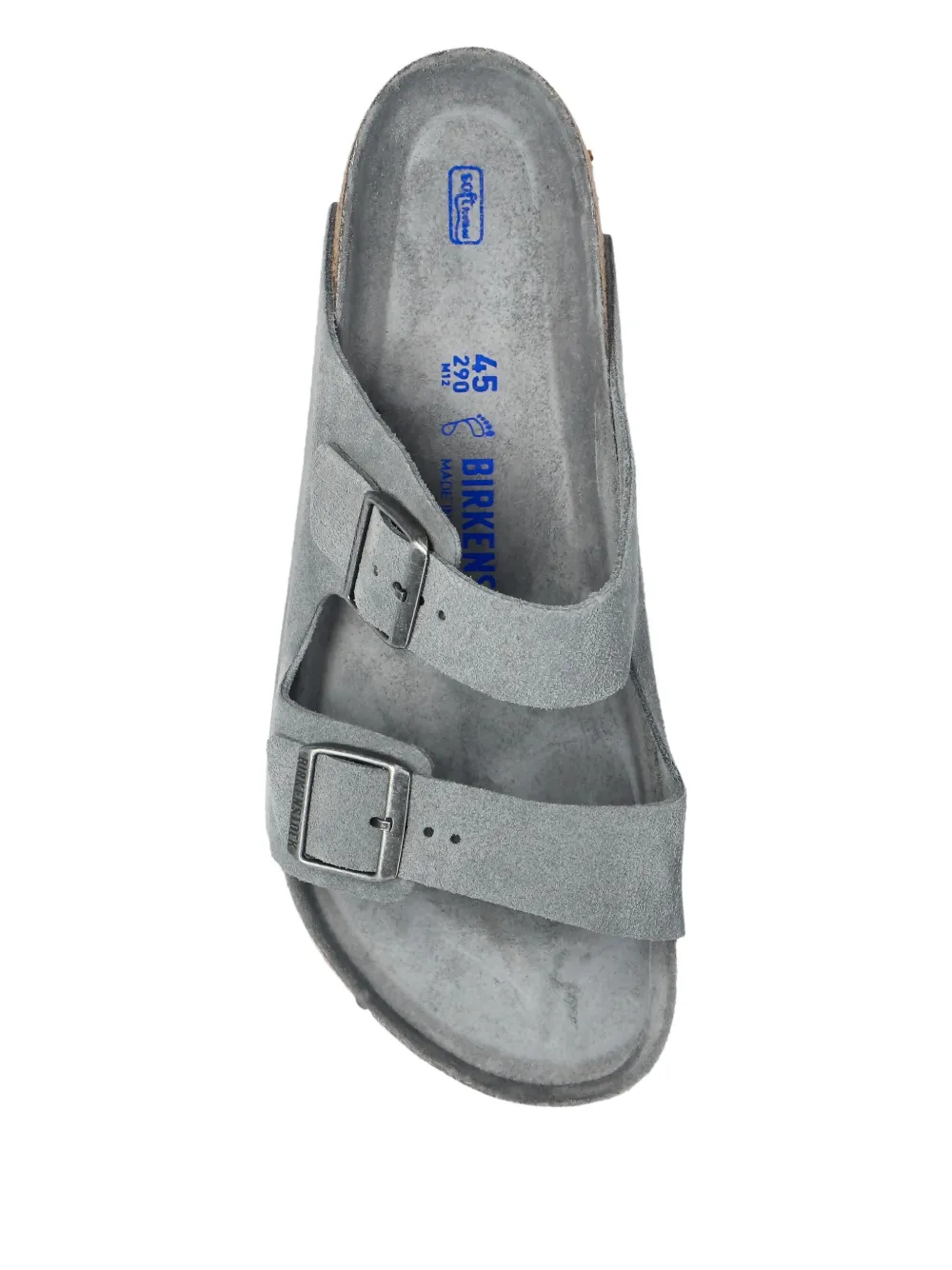 Birkenstock Arizona double-buckle suede sandals Blue