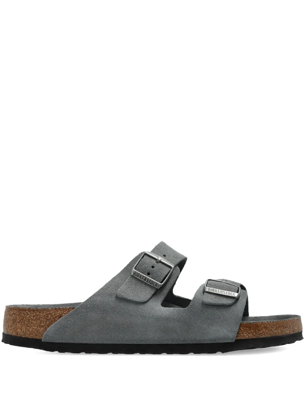 Birkenstock Arizona double-buckle suede sandals Blue