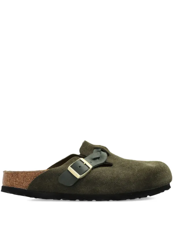 Olive Green Hunter Green Birkenstocks Birkenstock 'Boston' Slides