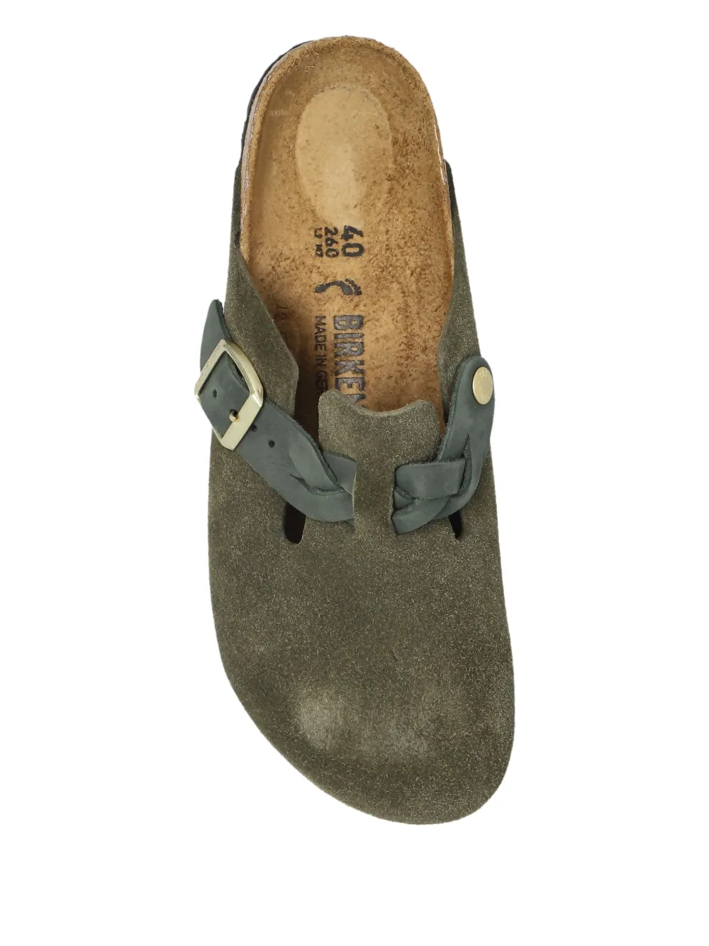 Birkenstock Boston buckle-fastening slippers Green