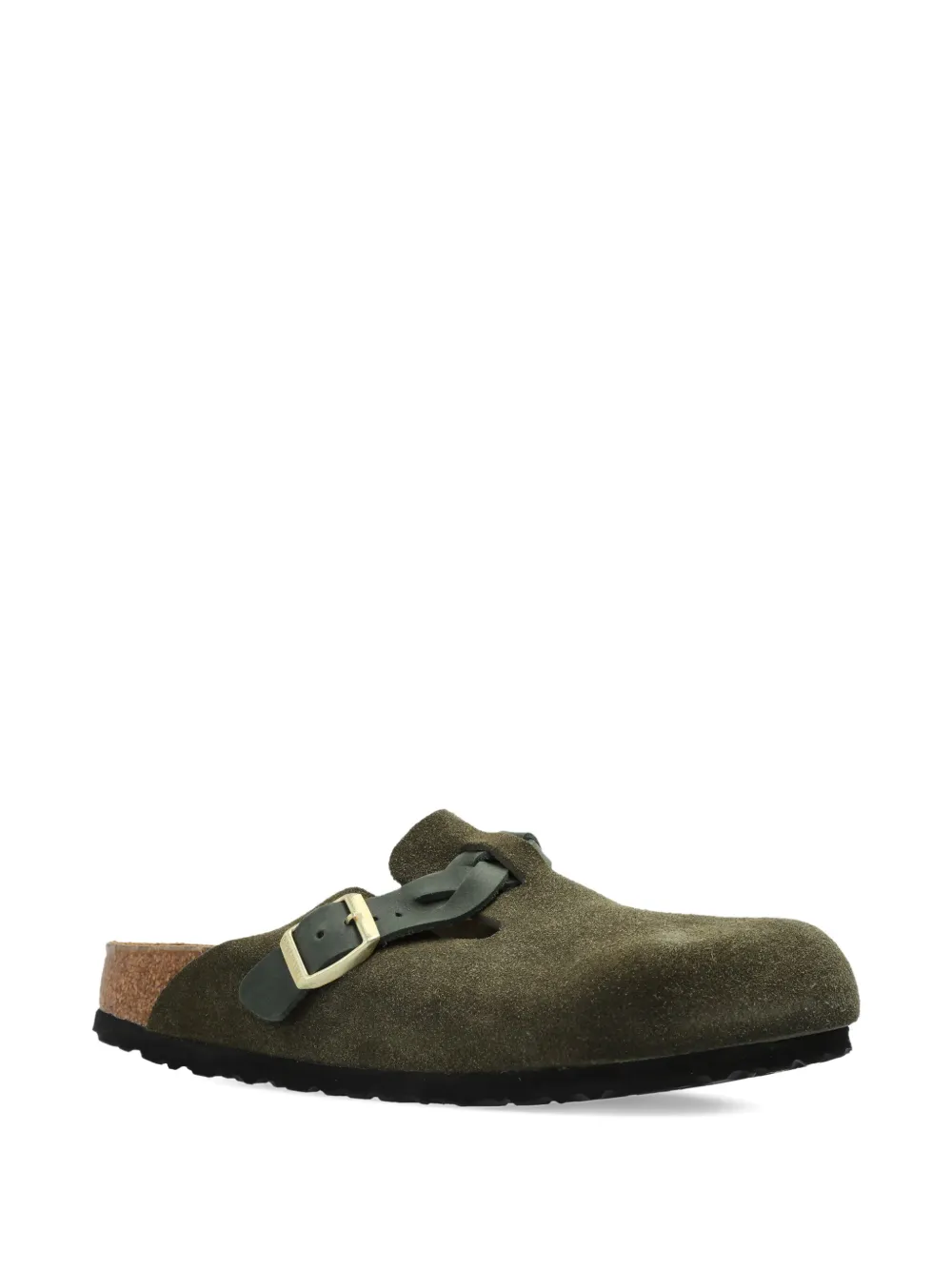 Birkenstock Boston buckle-fastening slippers Green
