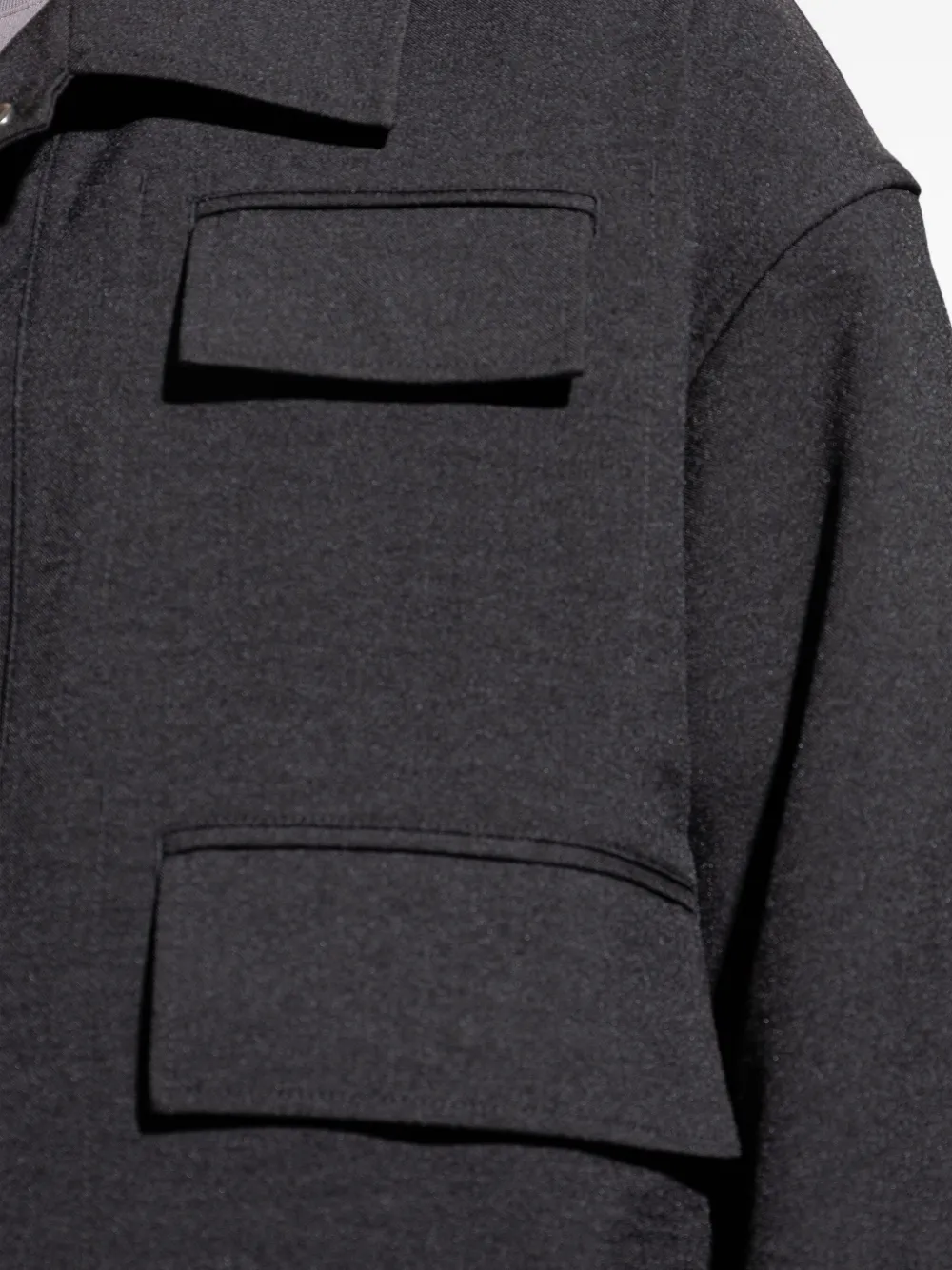 Y-3 Jack met knoopsluiting en meerdere zakken Zwart