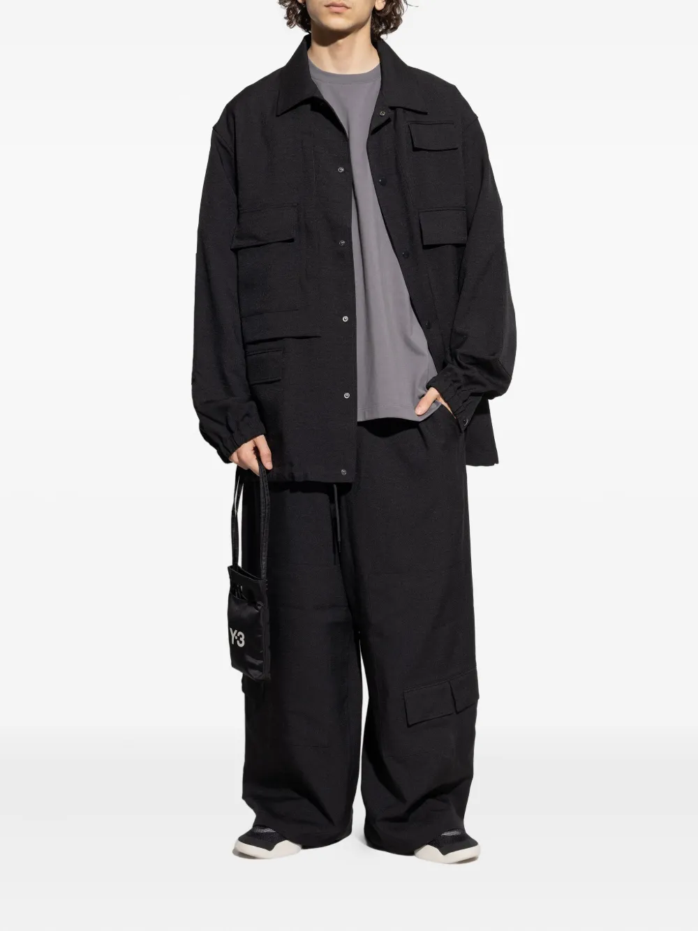 Y-3 multi-pocket button-fastening jacket | Shirt Jackets | Image 2