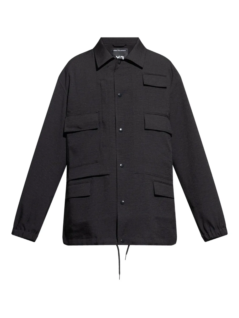 Y-3 Jack met knoopsluiting en meerdere zakken Zwart