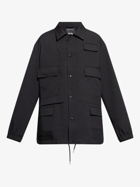 Y-3 multi-pocket button-fastening jacket