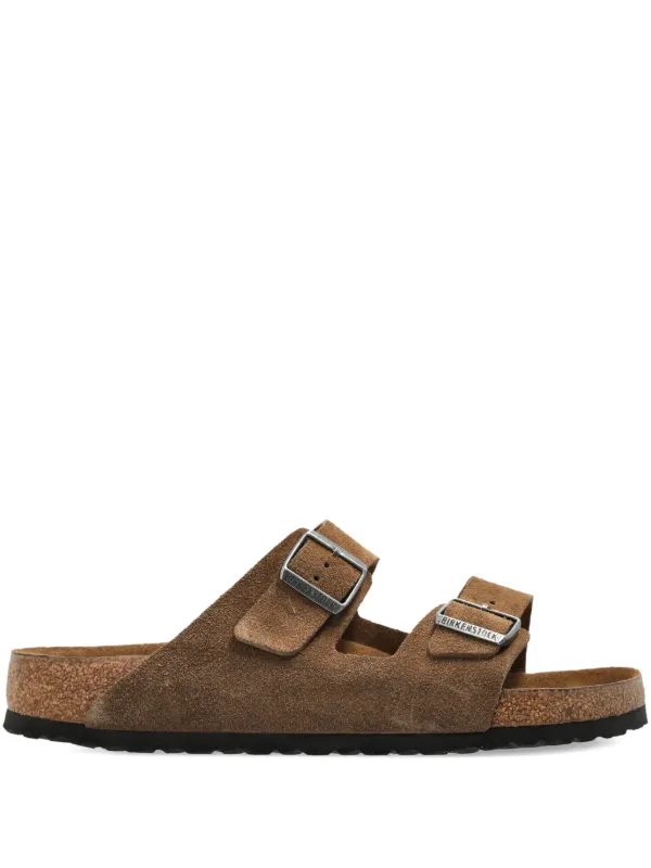 Birkenstock Arizona Suede Double Buckle Sandal - Brown (Men) Men main image 4