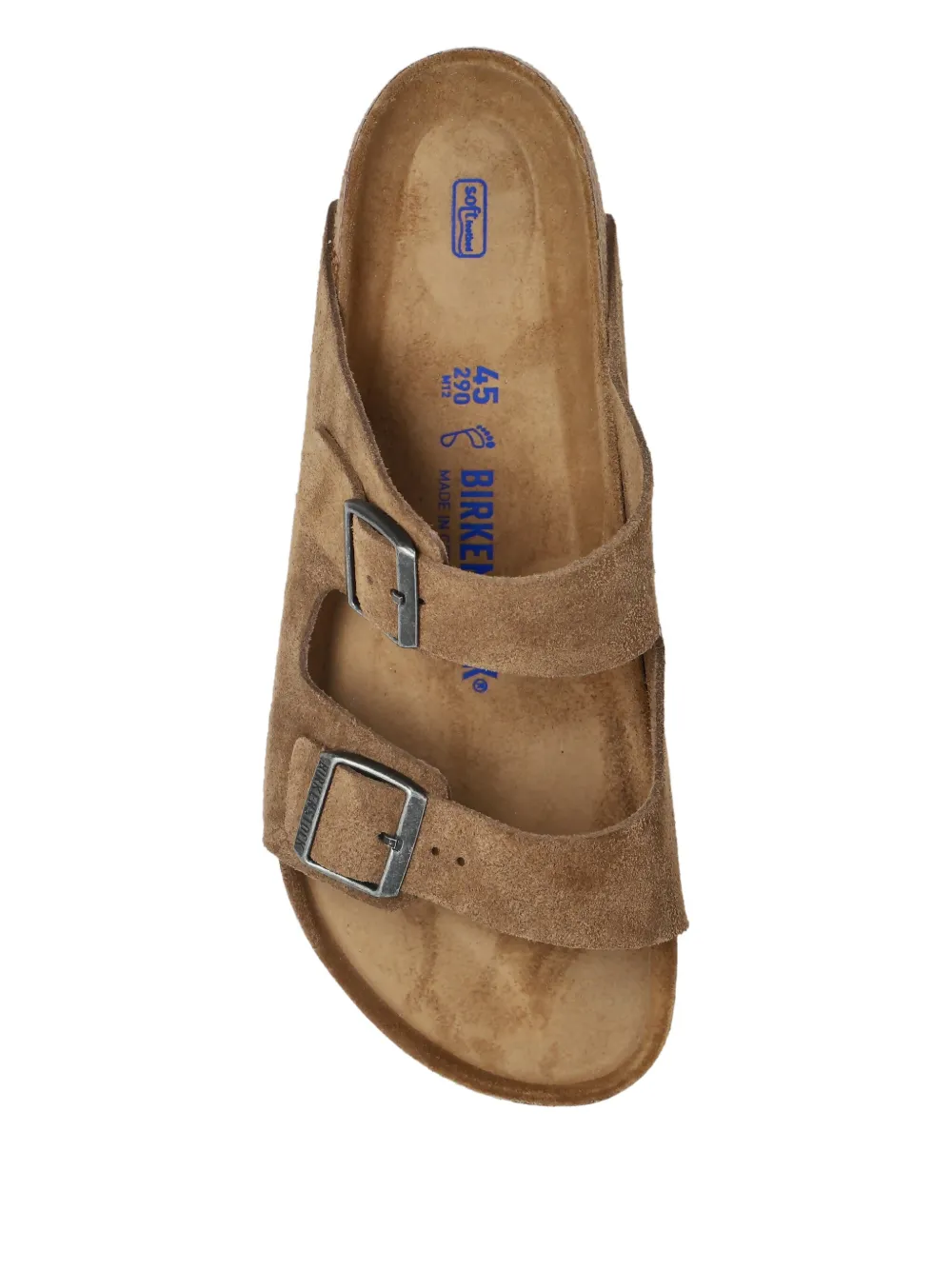 Birkenstock Arizona double-buckle suede sandals Brown