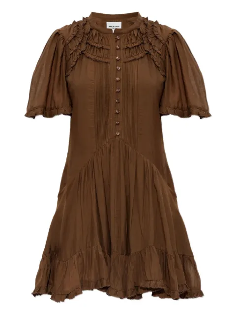 MARANT ÉTOILE ruffled pleated cotton dress