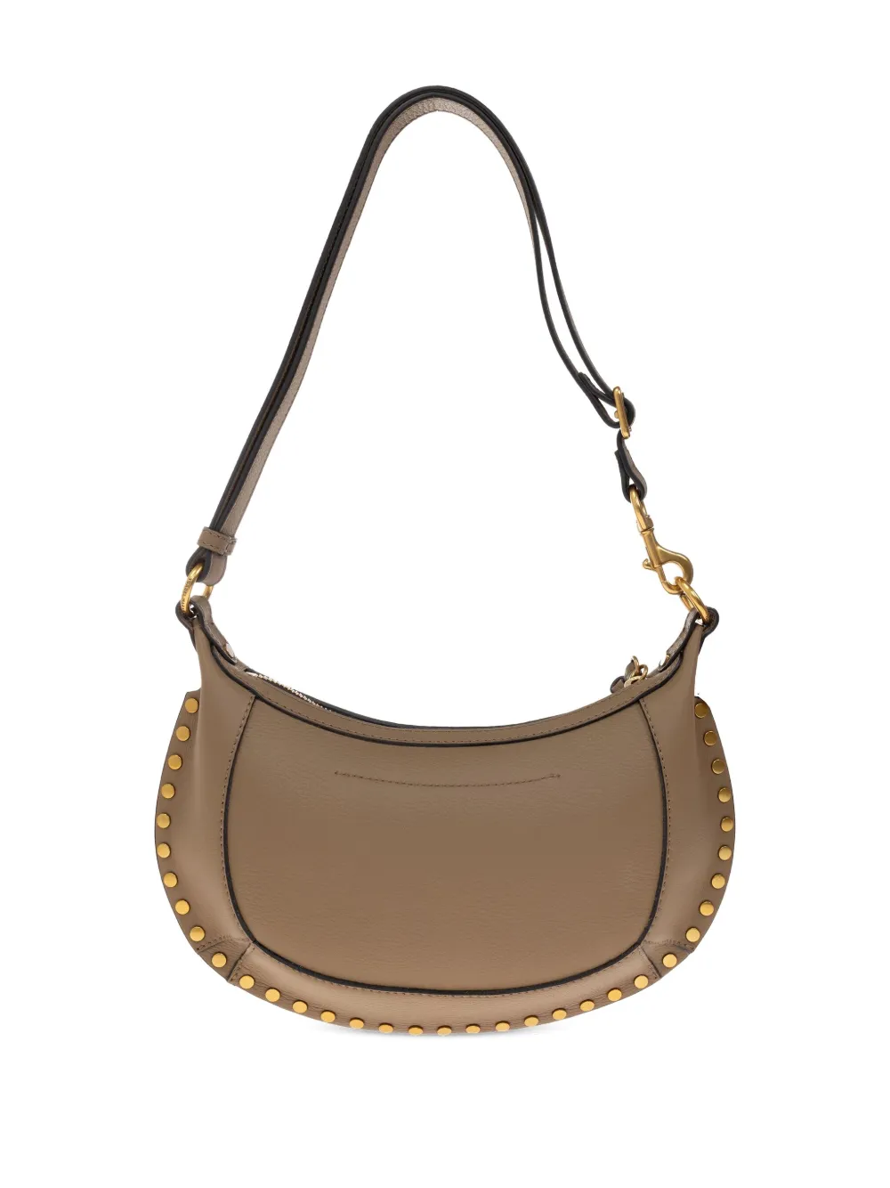 ISABEL MARANT Oskan half-moon studded shoulder bag Groen