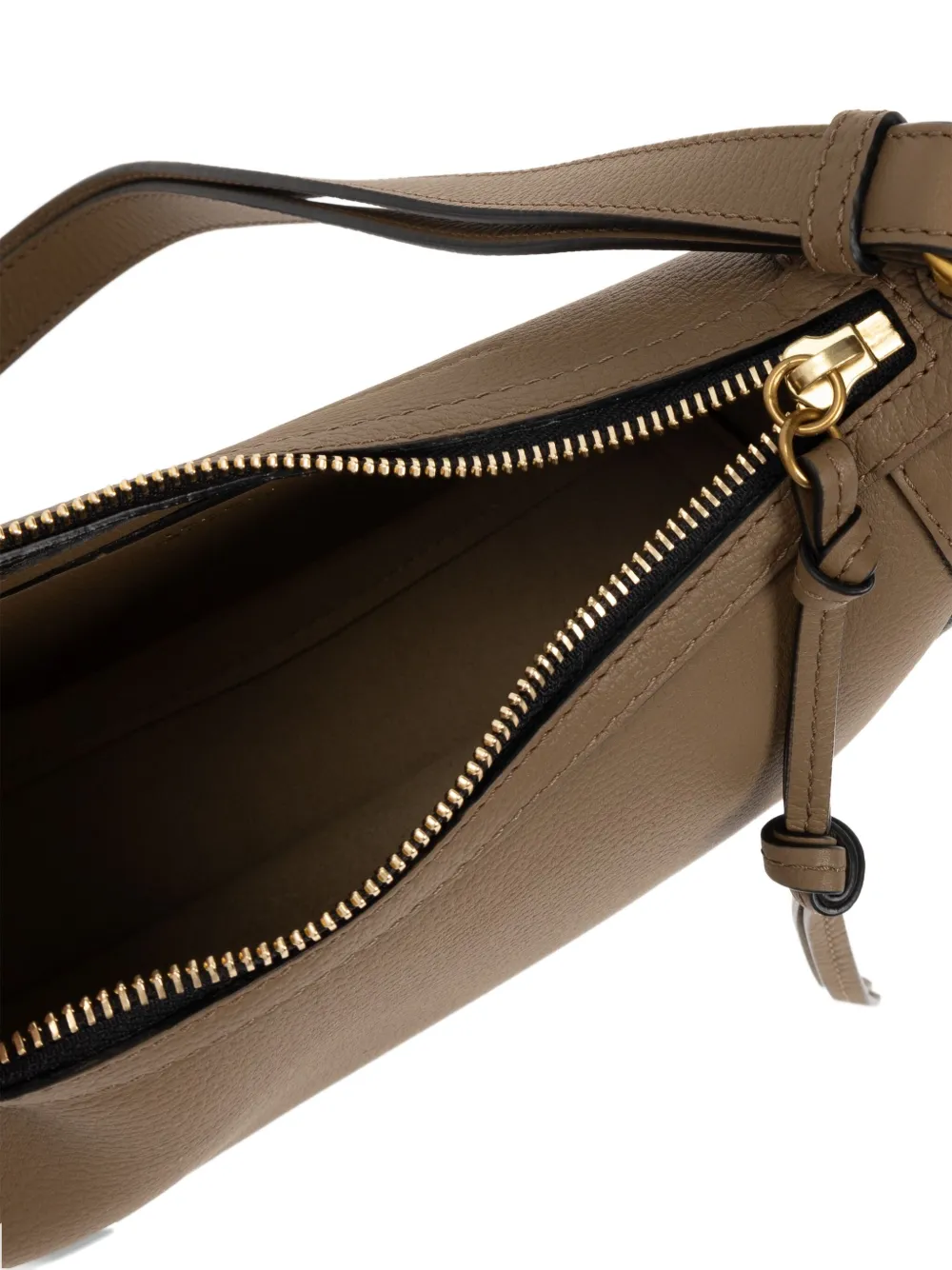 ISABEL MARANT Oskan half-moon studded shoulder bag Groen