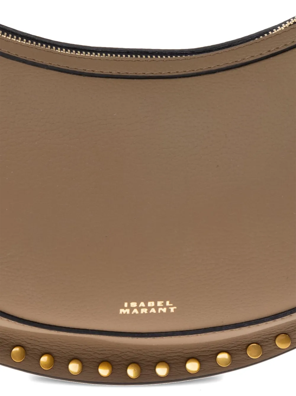 ISABEL MARANT Oskan half-moon studded shoulder bag Groen