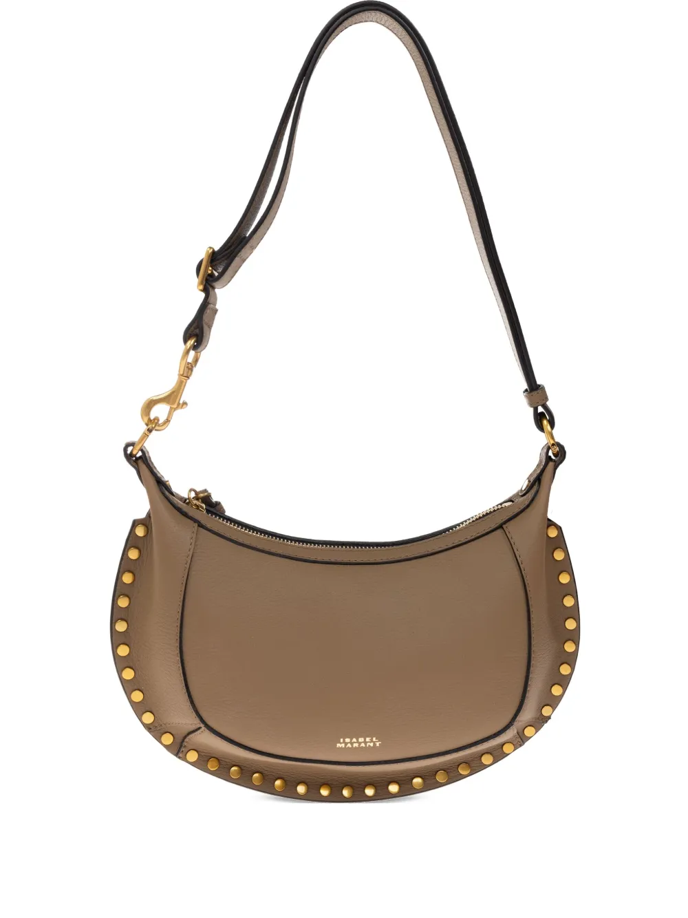 ISABEL MARANT Oskan half-moon studded shoulder bag - グリーン ISABEL MARANT Oskan half-moon studded shoulder bag - グリーン